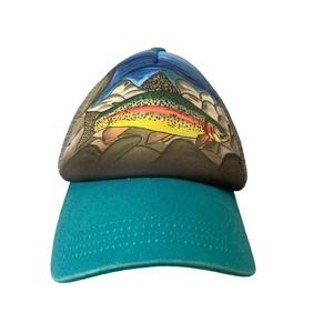 SunDay Afternoons Kids Cap Mesh Artist Series Fishing Rainbow Trout Snapback